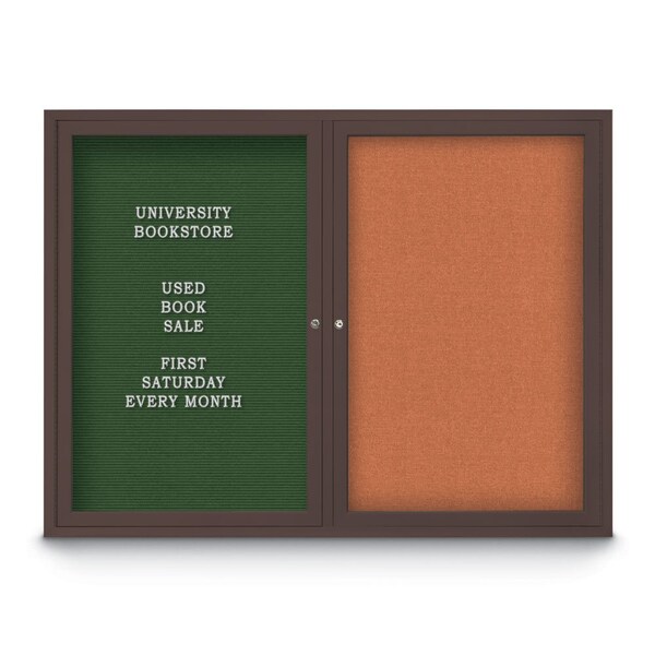 Corkboard, 72"x36", Pearl/Black